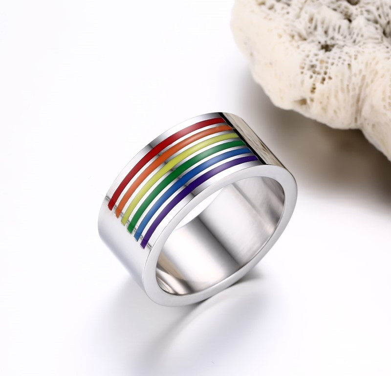 Ring "Rainbow"  i Rostfritt stål - 5