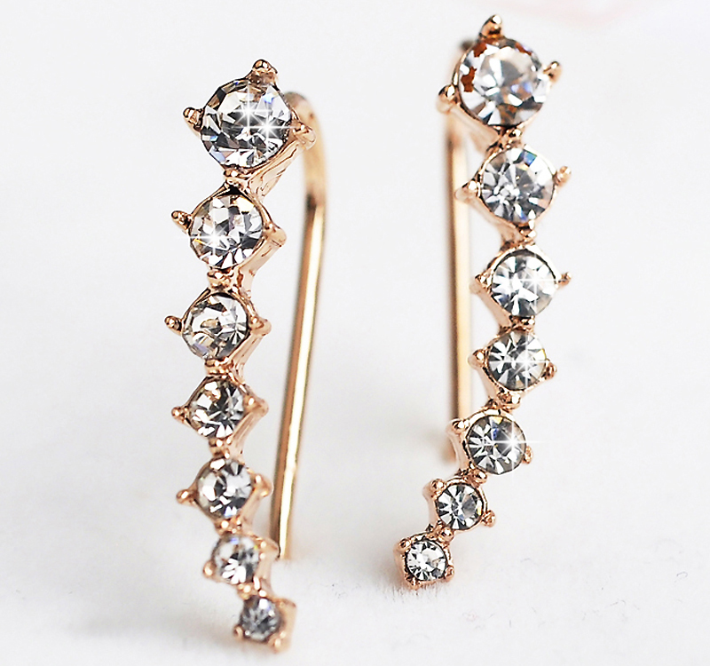 Örhängen med Cubic Zirconia och i 18 K Guldplätering - 2