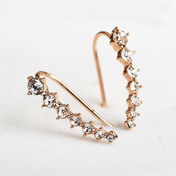 Örhängen med Cubic Zirconia och i 18 K Guldplätering - 3