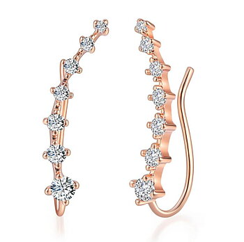 Örhängen med Cubic Zirconia och i 18 K Guldplätering
