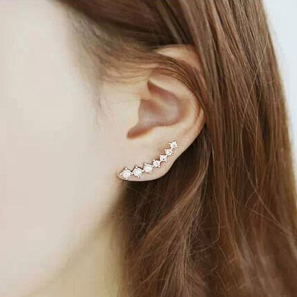 Örhängen med Cubic Zirconia och i 18 K Guldplätering - 4