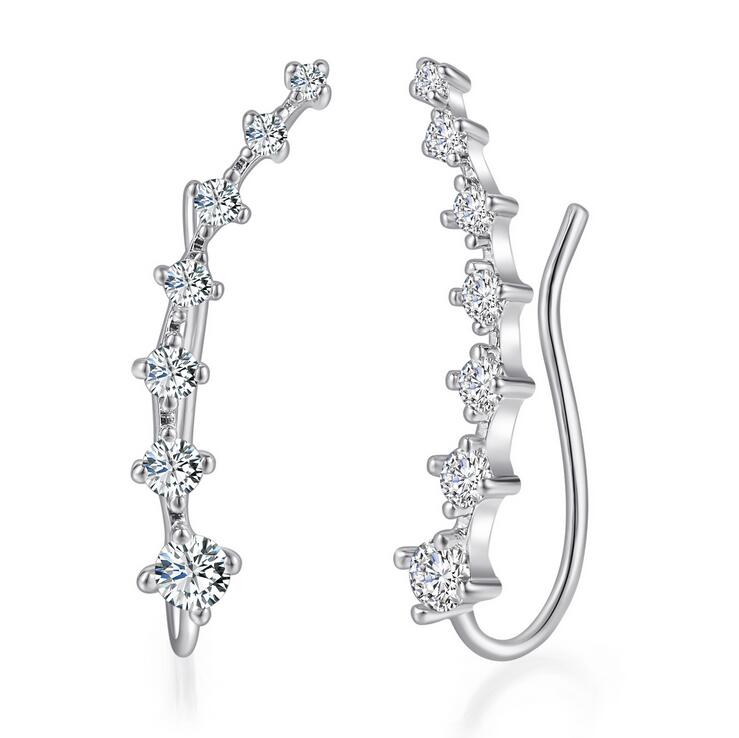 Örhängen med Cubic Zirconia och i 925 Sterling Silverplätering
