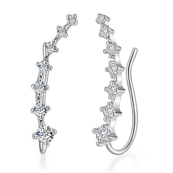 Örhängen med Cubic Zirconia och i 925 Sterling Silverplätering