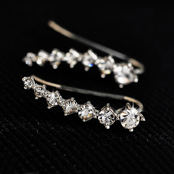 Örhängen med Cubic Zirconia och i 925 Sterling Silverplätering - 3