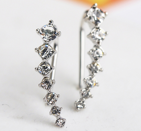 Örhängen med Cubic Zirconia och i 925 Sterling Silverplätering - 2