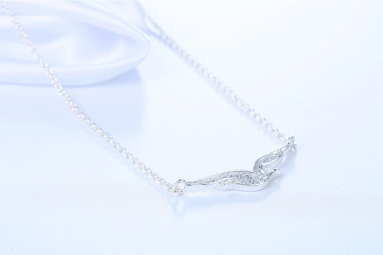Halsband "Seagull" i 925 Sterling Silverplätering - 2