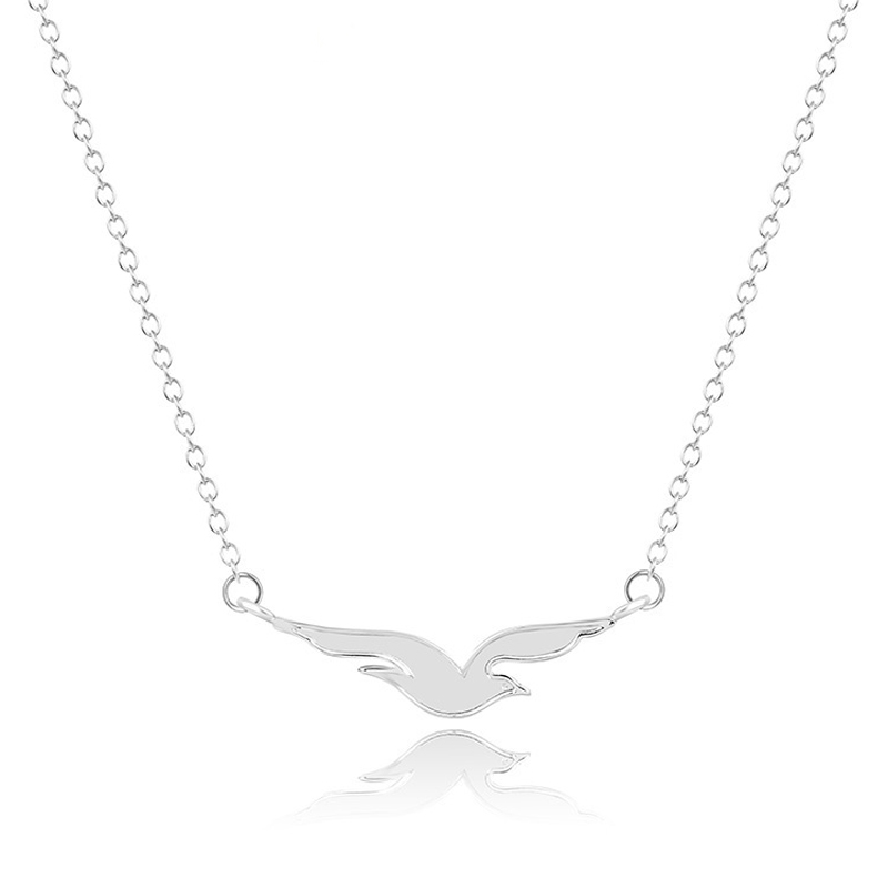 Halsband "Seagull" i 925 Sterling Silverplätering