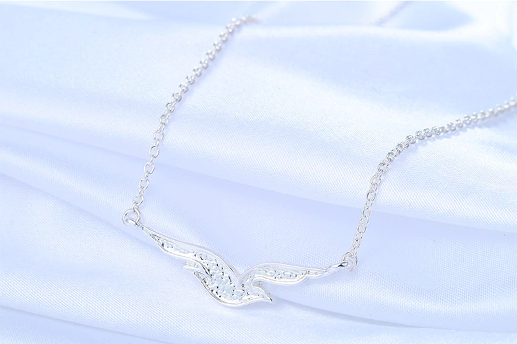 Halsband "Seagull" i 925 Sterling Silverplätering - 4