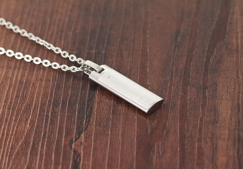 Halsband "Spanish Cross" i Rostfritt stål -Silver - 2