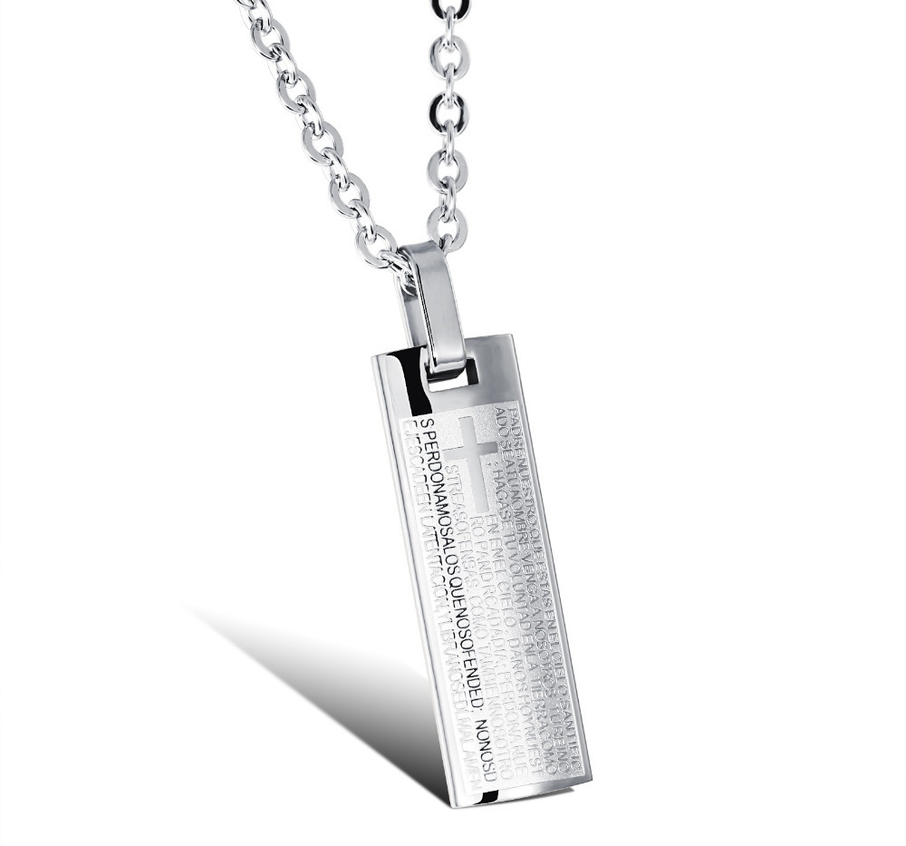Halsband "Spanish Cross" i Rostfritt stål -Silver