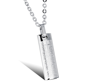 Halsband "Spanish Cross" i Rostfritt stål -Silver