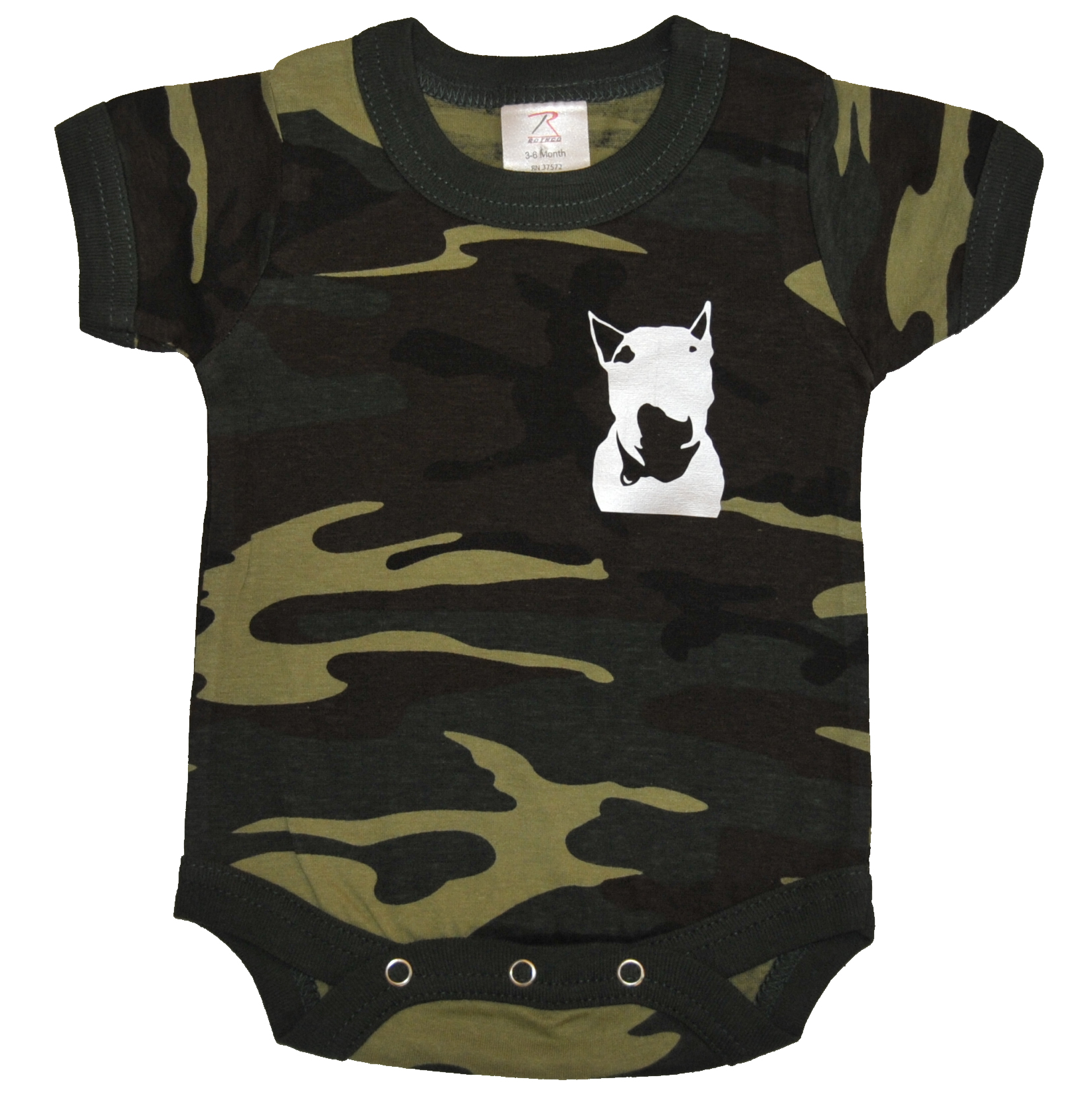 Rock the dog Camobabybody -Grön