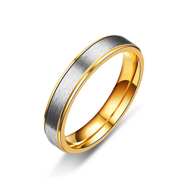 Parringar i Rostfritt stål och med  Titanium - och 18K Guldplätering - 3