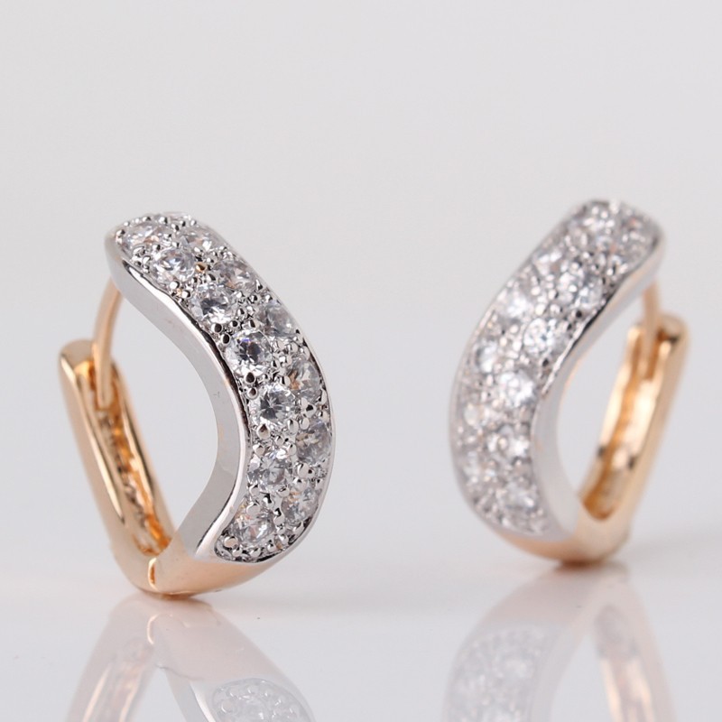 Örhängen med Cubic Zirconia och i 18 K Guldplätering - 3