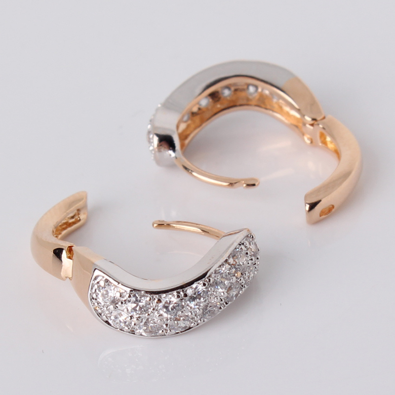 Örhängen med Cubic Zirconia och i 18 K Guldplätering - 2