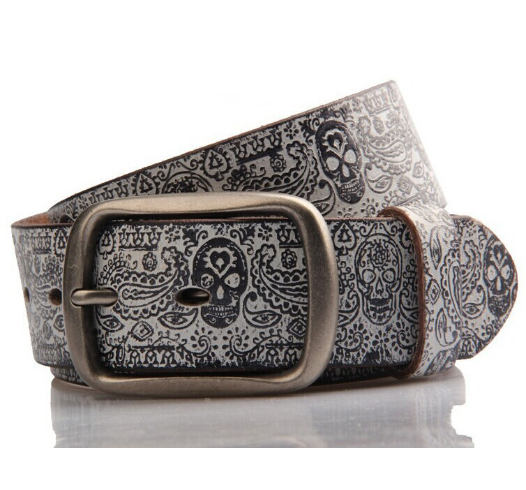 BÄLTE Skull -Unisex -Vit
