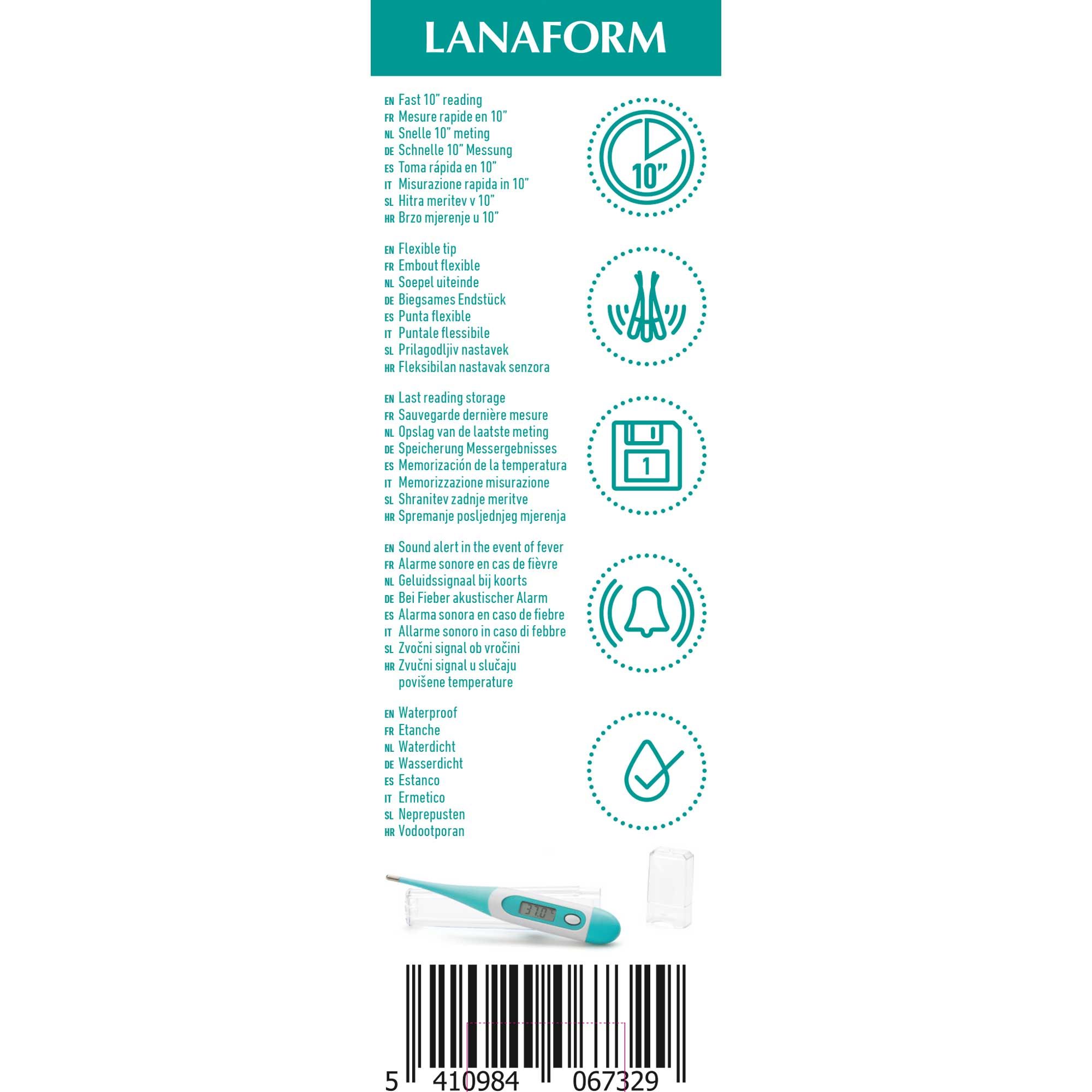Lanaform DT-100 – Digital termometer för oral, rektal och axillär mätning - 4