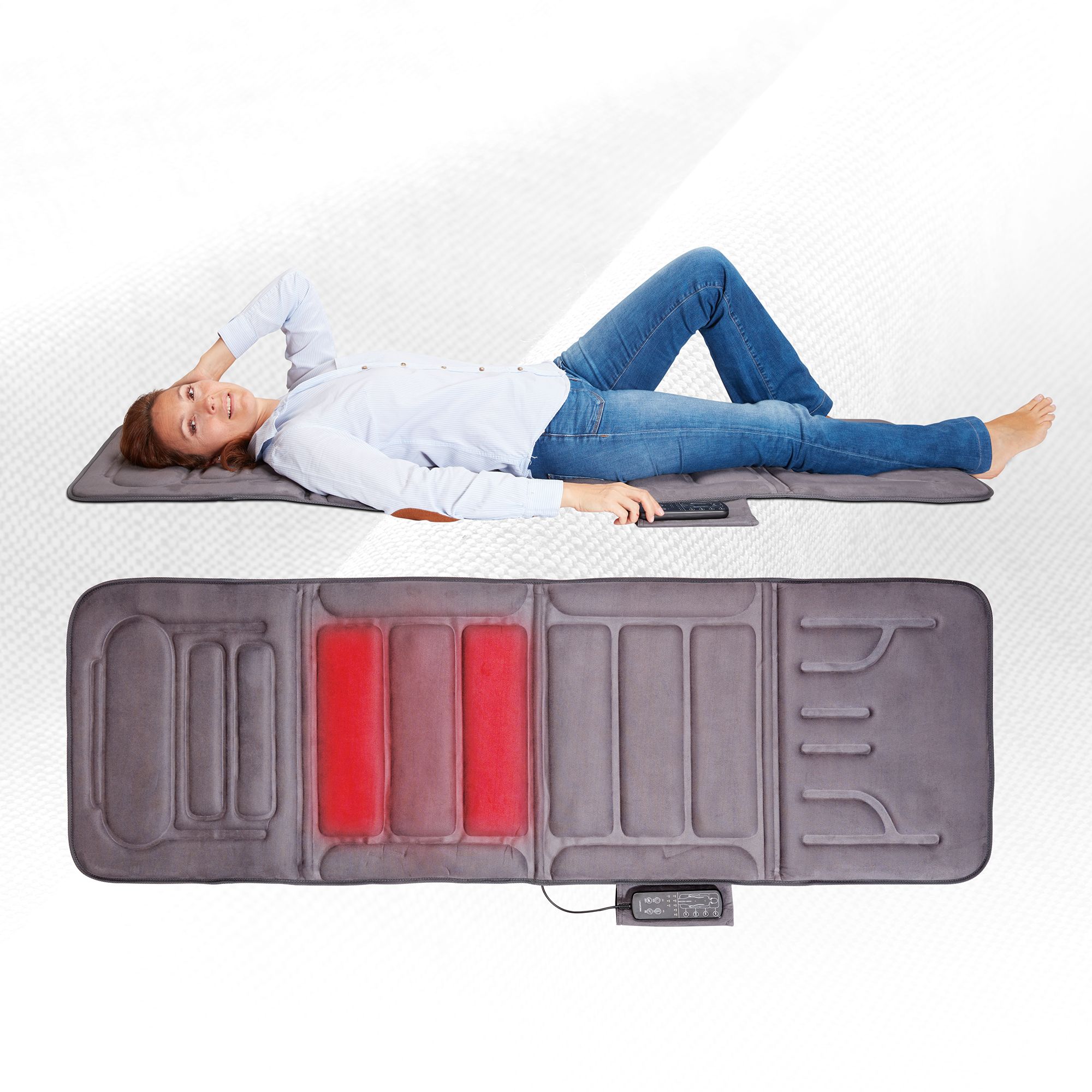 Lanaform Massaging Mattress – Helkroppsmassage med värme i hopfällbar massagematta - 4
