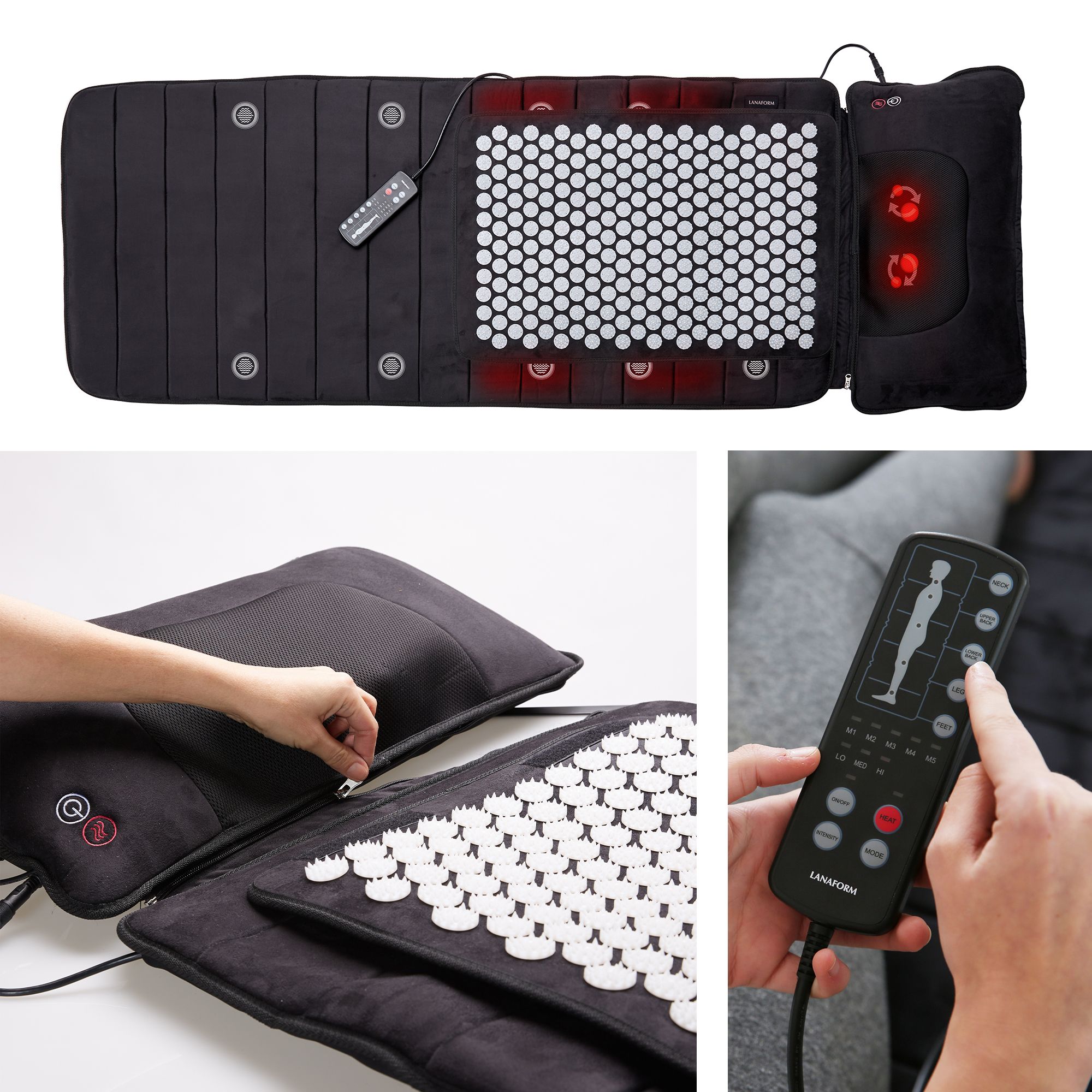 Lanaform Delight Mattress – 3-i-1 massagebädd med värme och vibrationsmassage - 4