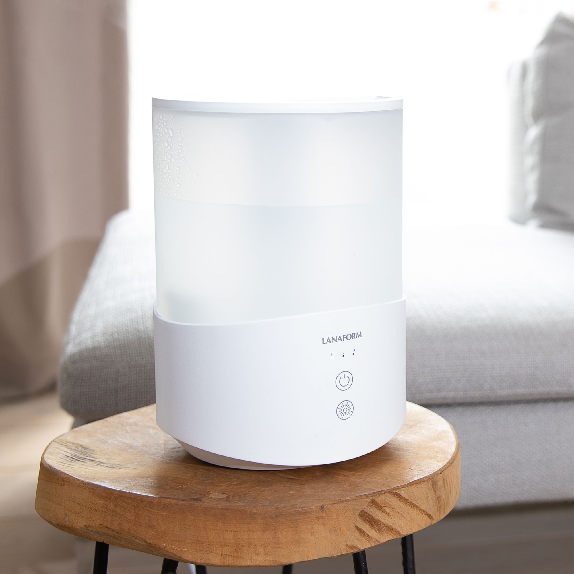 Lanaform Dobra – Luftfuktare med aromadiffuser och LED-ljus i elegant design - 3