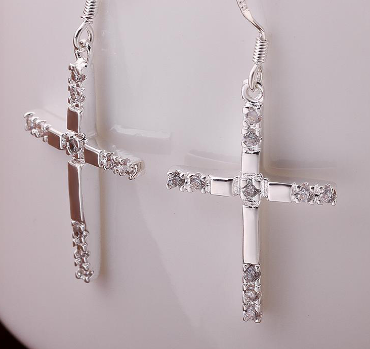 Örhängen med Cubic Zirconia och i 925 Sterling Silverplätering - 3