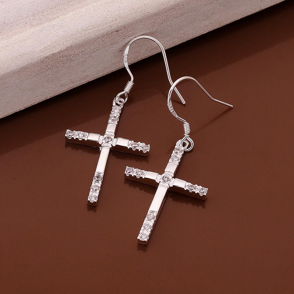 Örhängen med Cubic Zirconia och i 925 Sterling Silverplätering - 4