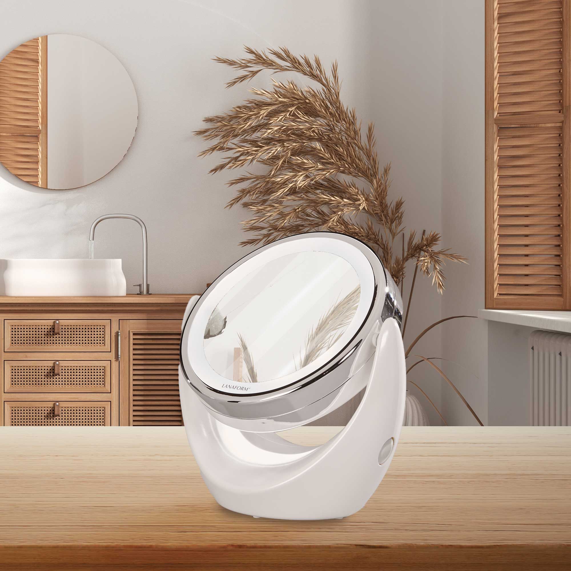 Lanaform LED Mirror – Sminkspegel med LED-ljus och magnetisk 10x förstoring - 3