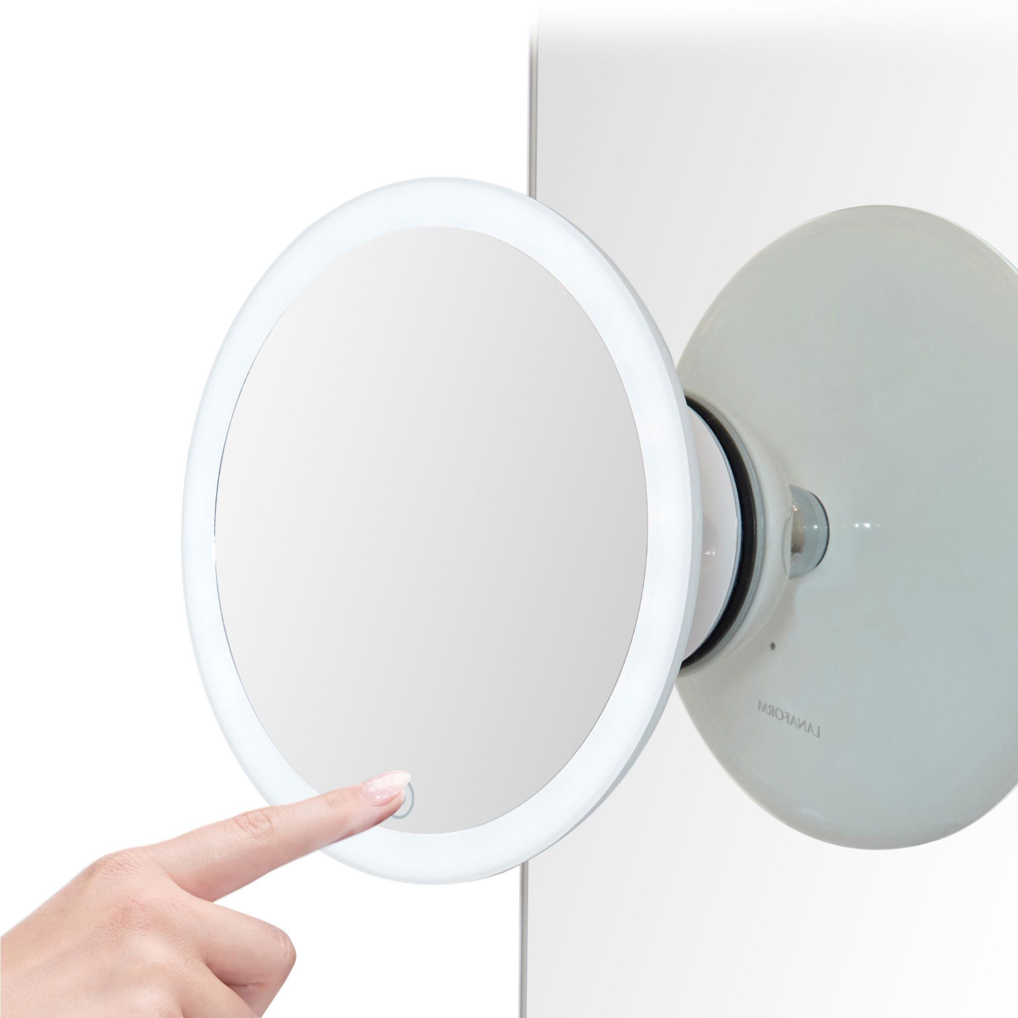 Lanaform 2in1 Mirror – Dubbelsidig sminkspegel med LED-belysning och 5x förstoring - 5