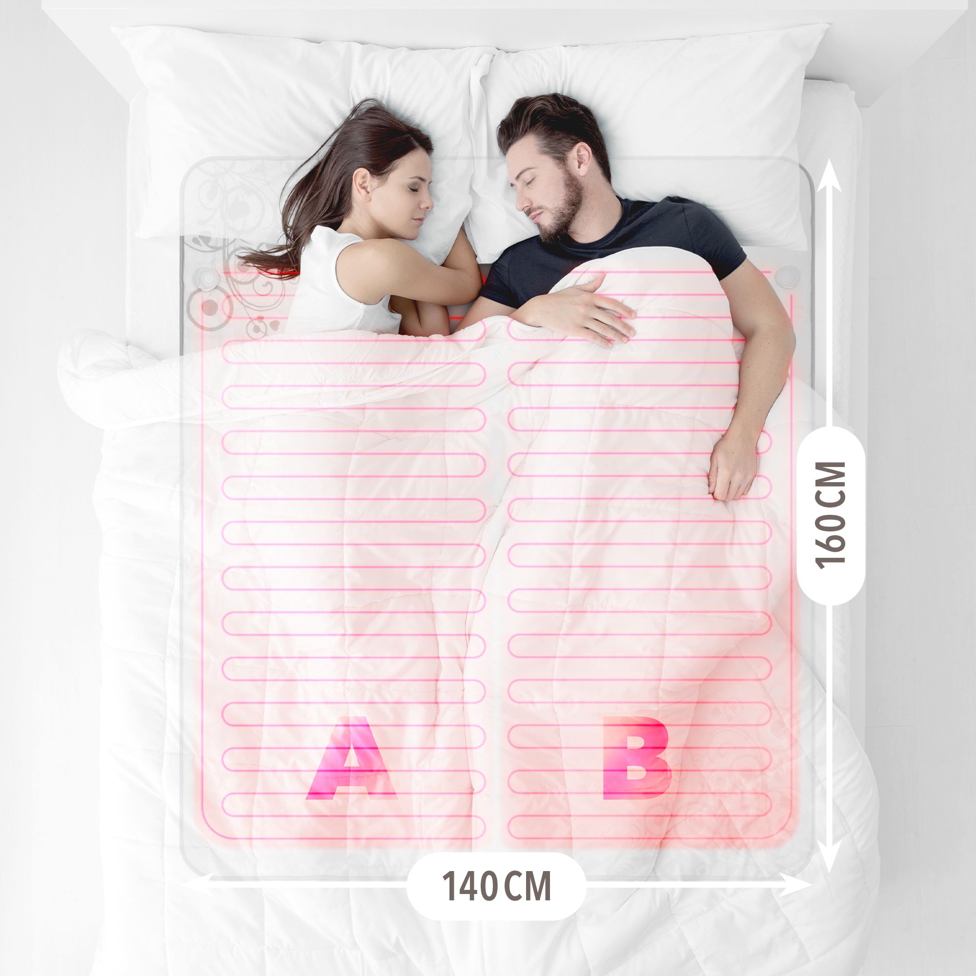 Lanaform Heating Blanket S2 – Elektriskt värmetäcke för dubbelsäng och två personer - 2