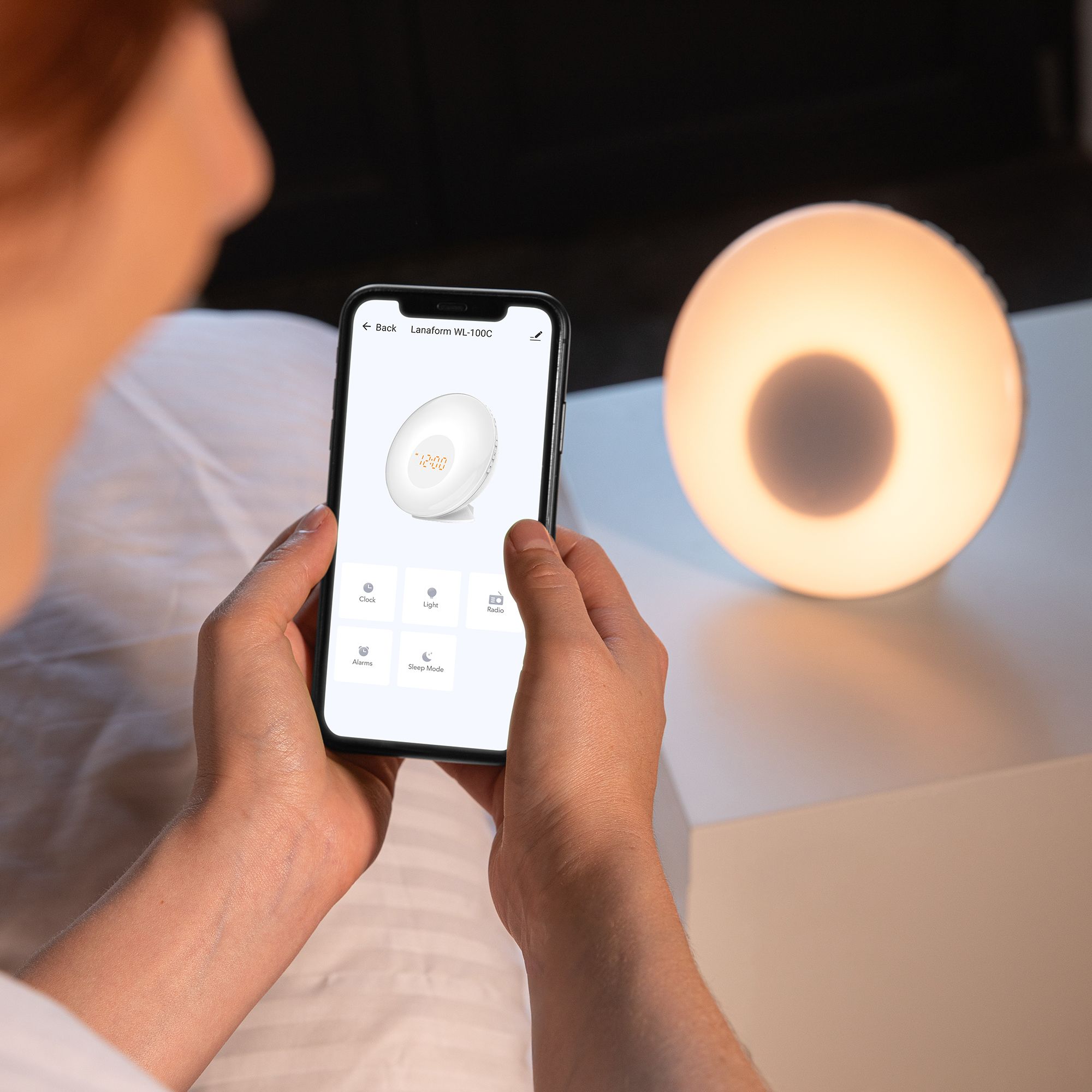 Lanaform Connected Sunrise & Sunset – Smart wake-up light med appstyrning och soluppgångssimulering - 3