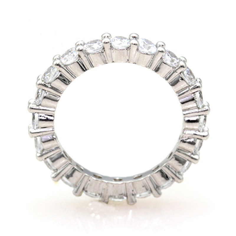Ring med många små Cubic Zirconia och i Platinumplätering - 4