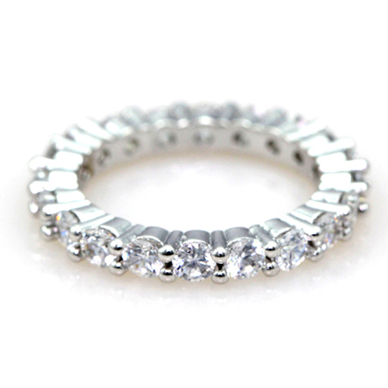 Ring med många små Cubic Zirconia och i Platinumplätering - 3