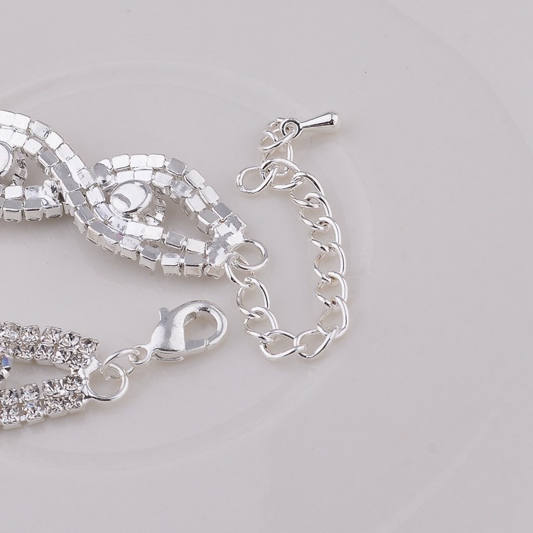 Armband med Cubic Zirconia och Austrian Crystals samt i 925 Sterling Silverplätering -Vita stenar - 8