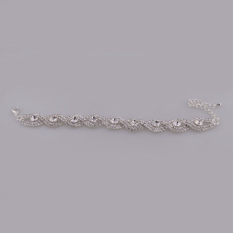 Armband med Cubic Zirconia och Austrian Crystals samt i 925 Sterling Silverplätering -Vita stenar - 7