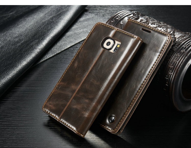 Plånboksfodral till Samsung Galaxy S6, S6 Edge, S8, S8+, S9 och S9+ med magnetlås - 2