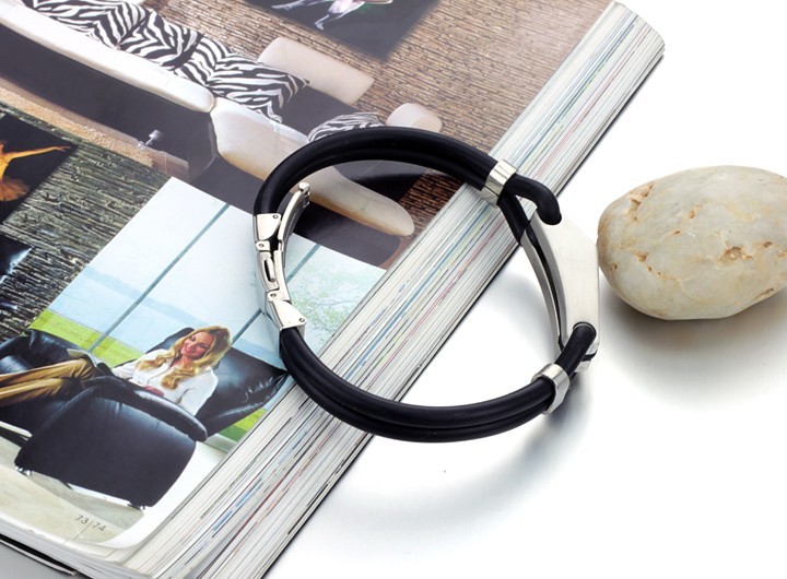 Armband i rostfritt stål och Silikon - 4