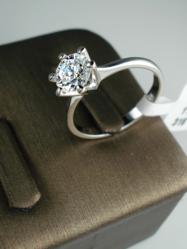 Ring med Cubic Zirconia  och platinumplätering - 7