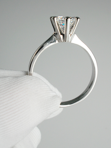 Ring med Cubic Zirconia  och platinumplätering - 5