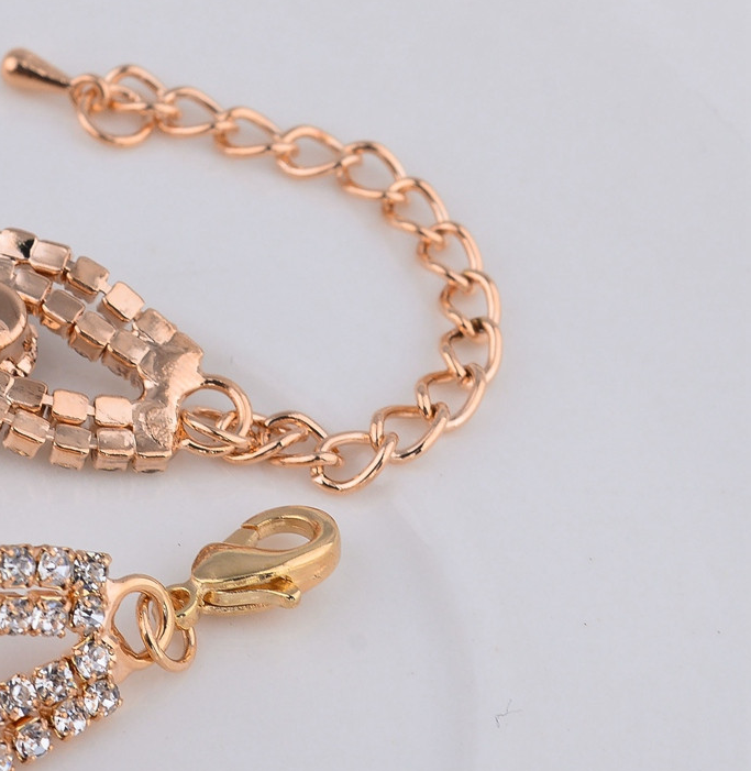 Armband med Cubic Zirconia och Austrian Crystals samt i 18 K Guldplätering -Gula stenar - 3