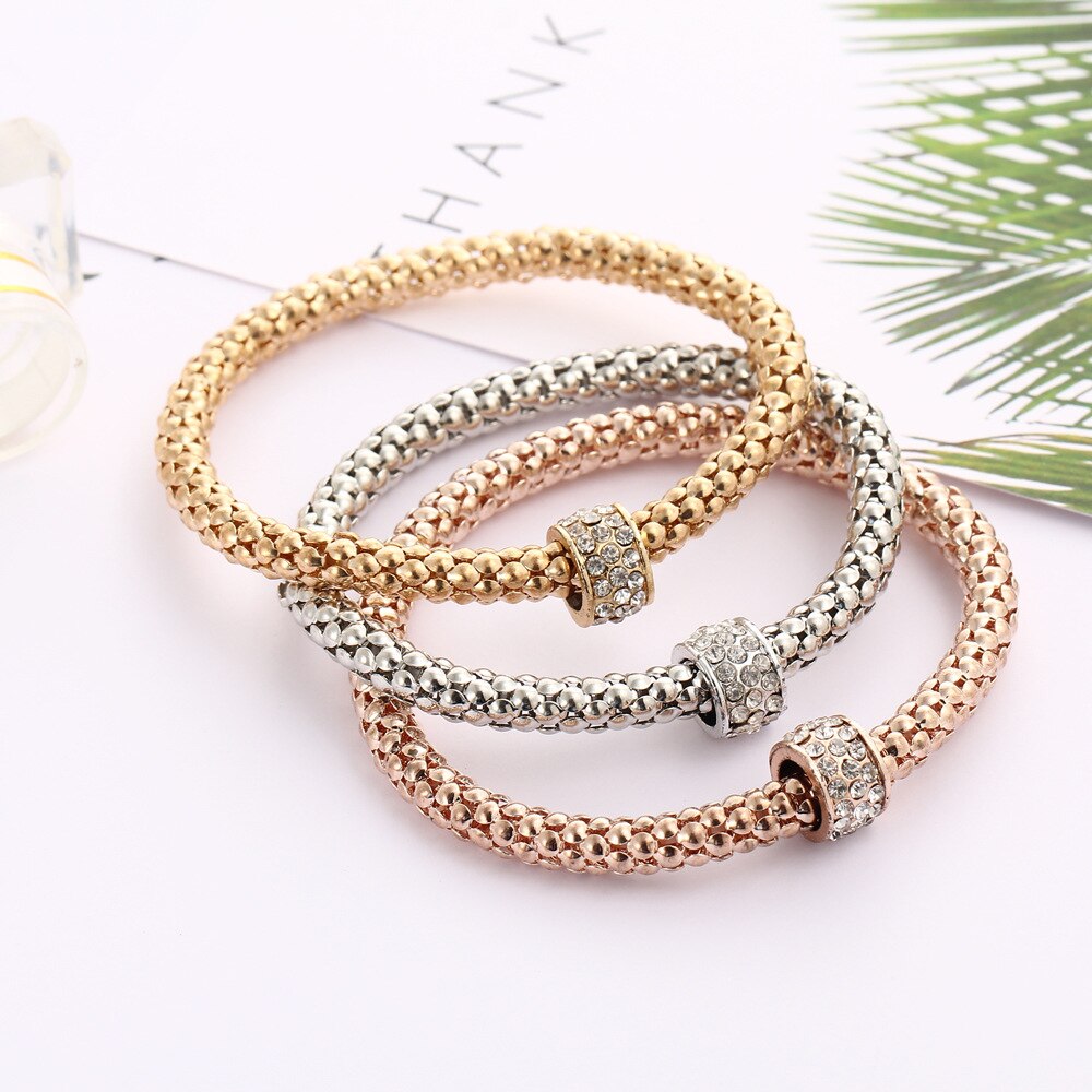Armband "Crystal Round" i 18K Guld-, 18K Roséguld- och 925 Sterling Silverplätering - 4