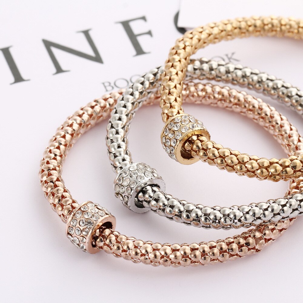 Armband "Crystal Round" i 18K Guld-, 18K Roséguld- och 925 Sterling Silverplätering - 5