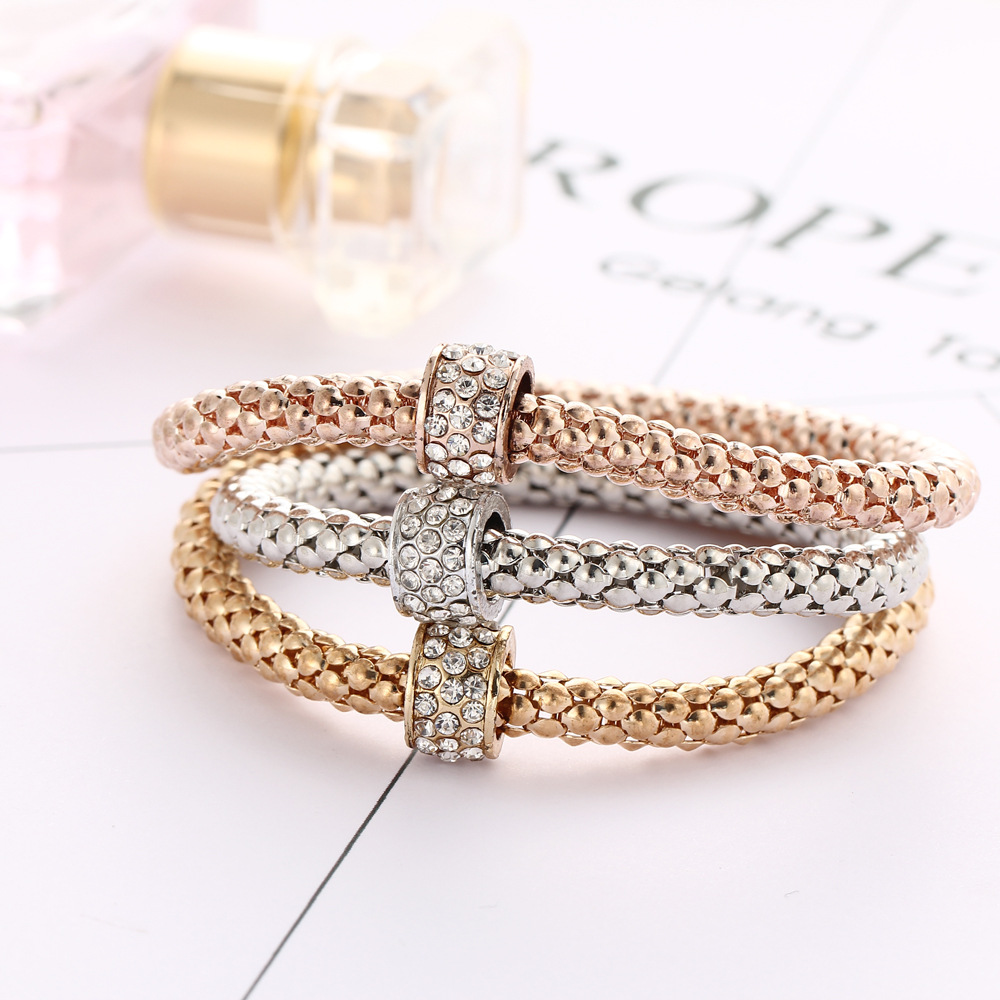 Armband "Crystal Round" i 18K Guld-, 18K Roséguld- och 925 Sterling Silverplätering - 2