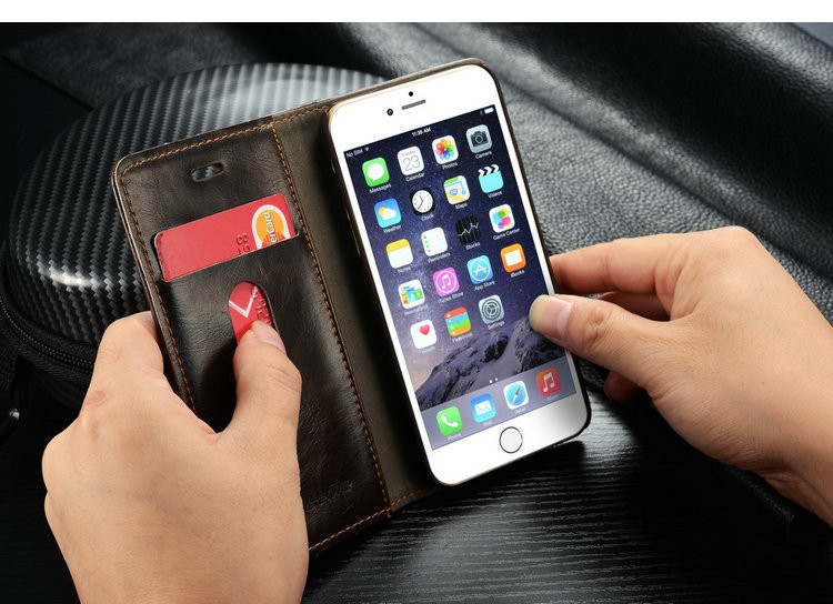 Plånboksfodral till iphone 5/5S, 6, 6 Plus, 7, 7 Plus, 8, 8 Plus,  X, XR, XS och XS Max med magnetlås - 8