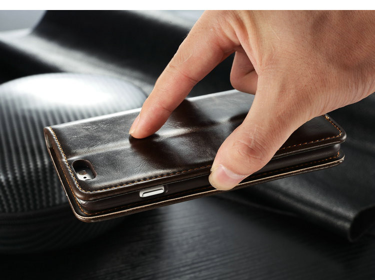 Plånboksfodral till iphone 5/5S, 6, 6 Plus, 7, 7 Plus, 8, 8 Plus,  X, XR, XS och XS Max med magnetlås - 9