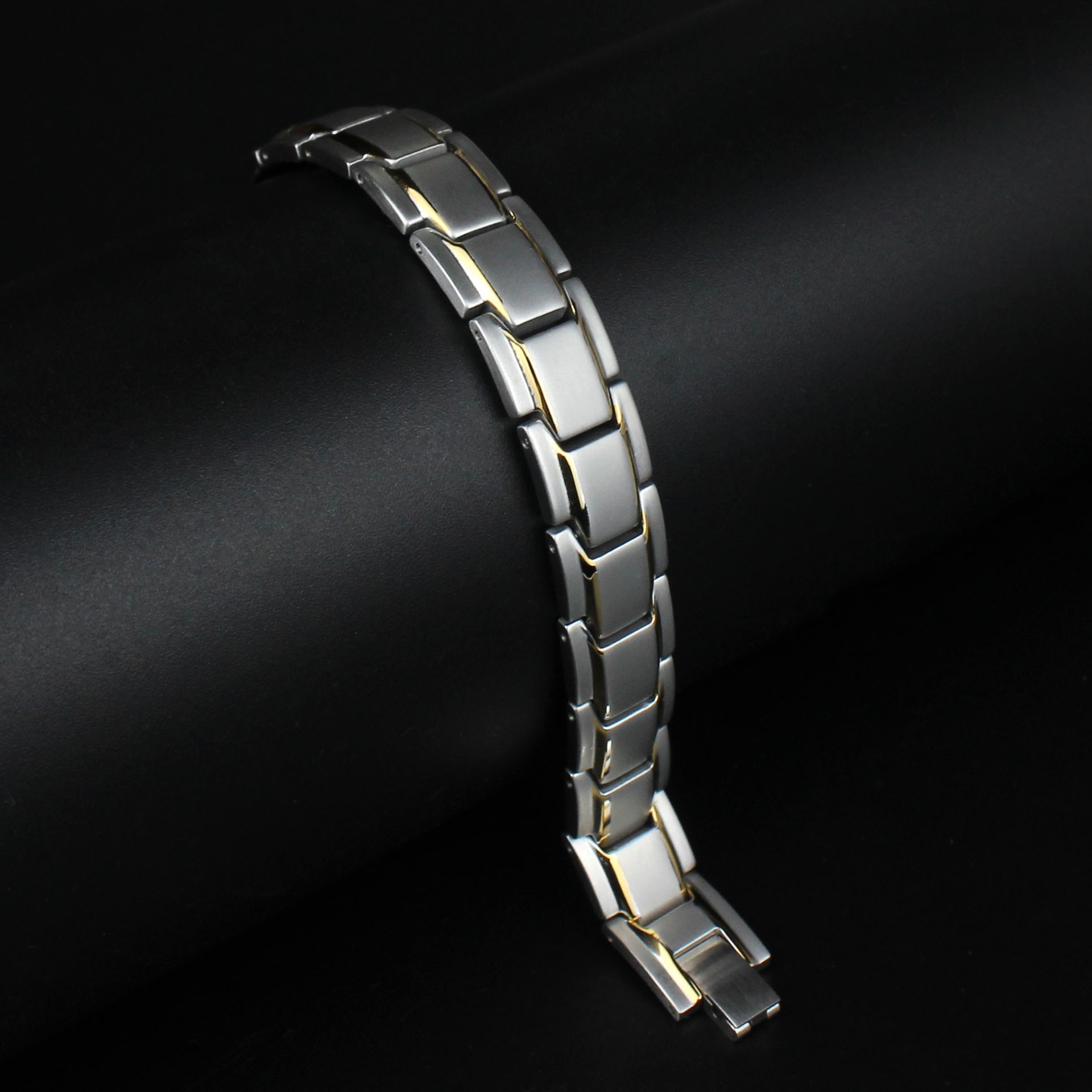 Magnetarmband i rostfritt stål  -Silver/Guld - 2