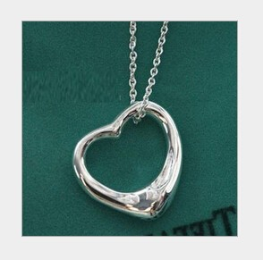 Halsband "Silverheart" i 925 Sterling Silverplätering - 3