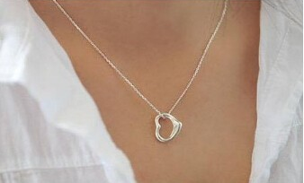 Halsband "Silverheart" i 925 Sterling Silverplätering - 2