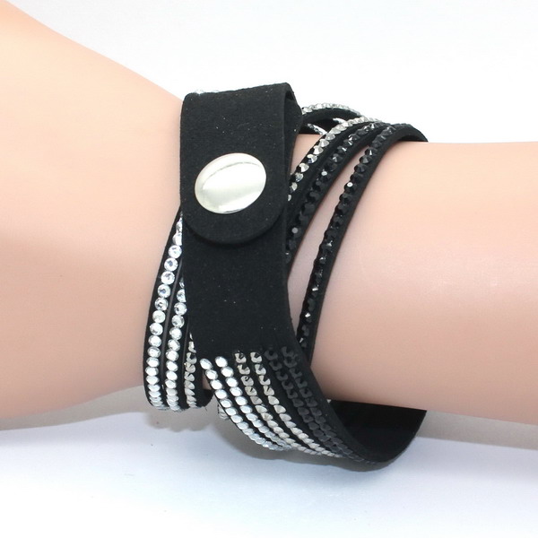 Armband "Strass"  -Svart/Multi - 2