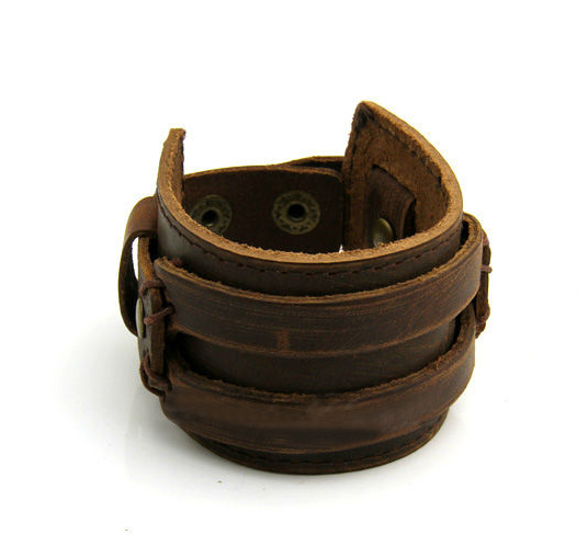 Brunt Läderarmband - 3