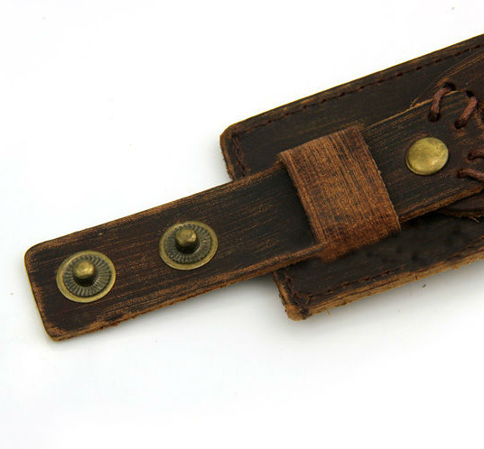 Brunt Läderarmband - 6